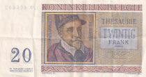 Belgique 20 Francs Belgique - 03-04-1956 - R. De Lassus, P. De Monte