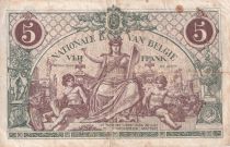 Belgique 5 Francs - Allégorie - 01-07-1914 - Lettre D - P.75