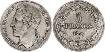Belgique 5 Francs,  Leopold I  - 1848