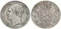 Belgique 5 Francs, Leopold  I  - 1850 - Argent