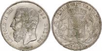 Belgique 5 Francs, Leopold  II  - 1871