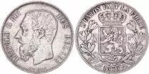 Belgique 5 Francs, Leopold  II  - 1873