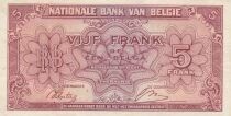 Belgique 5 Francs 1943 - Rouge - Série S1