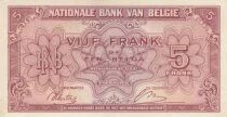 Belgique 5 Francs 1943 - Rouge - Série X1