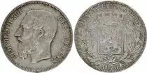 Belgique 5 Francs Léopold II - Argent - 1865-1878