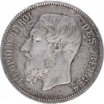 Belgique 5 Francs Léopold II - Armoiries - 1868