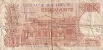 Belgique 50 Francs - Roi Baudouin et Reine Fabiola - Parlement &agrave; Bruxelles - 1966 - S&eacute;rie V