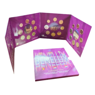 Belgique Coffret BU BENELUX - 24 pi�ces - 3 s�rie de 1 centime � 2 euros - Plus 1 m�daille - 2006