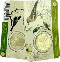 Belgique LOT 2 X 2 5 Euros Comm&eacute;mo. Belgique 2022 (Wallon et Flamand) - 100 ans de la protection des oiseaux en Belgique