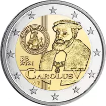 Belgique LOT 2 X 2 Euros Coincard Comm&eacute;mo. Belgique 2021 - 500 ans des premi&egrave;res pi&egrave;ces Charles Quint
