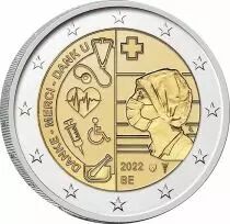 Belgique LOT 2 X 2 Euros Coincard Comm&eacute;mo. Belgique 2022 - Soins contre le COVID
