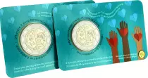 Belgique LOT 2 X 2 Euros Coincard Comm&eacute;mo. Belgique 2022 - Soins contre le COVID