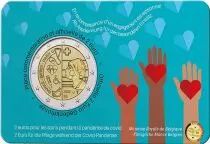 Belgique LOT 2 X 2 Euros Coincard Comm&eacute;mo. Belgique 2022 - Soins contre le COVID