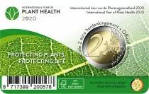 Belgique LOT 2 X 2 Euros Comm&eacute;mo. Belgique 2020 (Wallon et Flamand) - Ann&eacute;e internationale de la sant&eacute; des v&eacute;g&eacute;taux