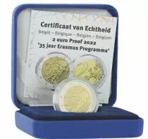 Belgique Pi&egrave;ce 2 Euros Comm&eacute;mo. BE BELGIQUE 2022 - 35 ans du Programme ERASMUS