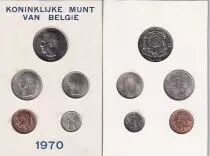 Belgique Série 5 pièces 1970 - UNC - Version flamande