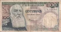 Belgischer Kongo 100 Francs - Leopold II - 01-06-1955 - Serial E - P.33a