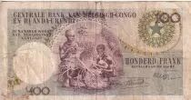 Belgischer Kongo 100 Francs - Leopold II - 01-06-1955 - Serial E - P.33a