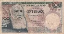 Belgischer Kongo 100 Francs - Leopold II - 01-07-1956 - Serial P - P.33a