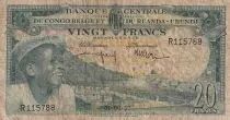 Belgischer Kongo 20 Francs - Boy and Dam - 1959 - F - P.31