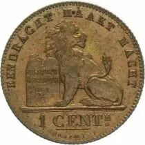 Belgium 1 Centime Léopold II - Lion - 1887