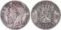 Belgium 1 Franc, Léopold II - Armories- 1867
