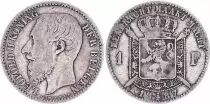 Belgium 1 Franc, Léopold II - Armories- 1887