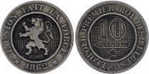 Belgium 10 Centimes, Léopold I - Lion - 1861/62