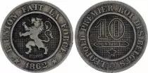 Belgium 10 Centimes, Léopold I - Lion - 1861/62