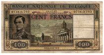 Belgium 100 Francs - 04-12-1945 - Leopold Ist, Justice Palace