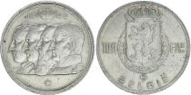 Belgium 100 Francs - 4 King - 1948 - Silver - VF - Netherland text