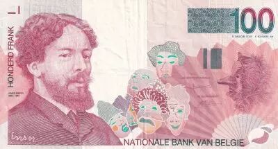 Belgium 100 Francs - James Ensor - ND (1995 to 2001) - P.147