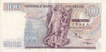 Belgium 100 Francs - Lambert Lombard - Allegorical figure - 1975 - VF+ - P.134b