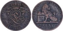 Belgium 2 Centimes Léopold I - Lion  - 1863