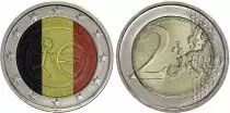 Belgium 2 Euros - 10 years EMU - Colorised - 2009 - Bimetallic