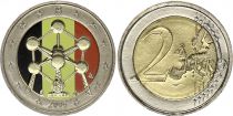 Belgium 2 Euros - Atomium - Colorised - 2006