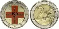 Belgium 2 Euros - Red cross - Colorised - 2014