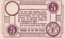 Belgium 5 Centimes - Ville de Binche - Bon de Caisse - 1918