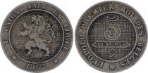 Belgium 5 Centimes, Léopold I - Lion - 1862/63