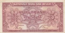 Belgium 5 Francs 1943 - Red - Serial E1