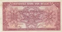 Belgium 5 Francs 1943 - Red - Serial G1