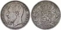 Belgium 5 Francs Leopold II - Arms - 1868 - Silver