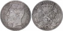 Belgium 5 Francs Leopold II - Arms - 1868