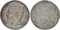 Belgium 5 Francs Léopold II - Silver - 1865-1878