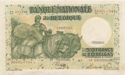 Belgium 50 Francs - 24-11-1944 - P.106