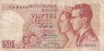 Belgium 50 Francs - Baudoin I & Queen Fabiola - 1966 - Varieties serials - F to VF - P.139