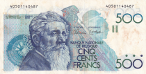 Belgium 500 Francs - Constantin Meunier - ND (1982-1998) - P.143.a
