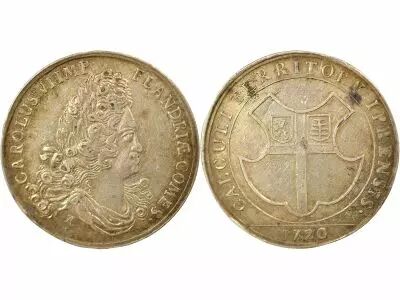 Belgium Flanders, Charles VI - Silver Token, Territory of Ypres - 1720