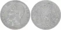 Belgium KM.24 5 Francs, Leopold II - Arms - 1875