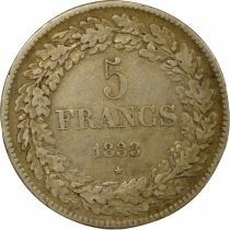 Belgium Leopold I - 5 Silver Francs, Laureate Head - 1833 Bussels